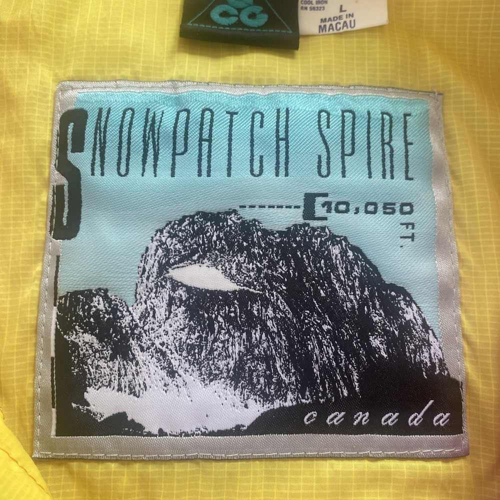 VTG 90s Nike ACG Snowpatch Spire Windbreaker Shell Men's Large Packable Anorak - Picture 3 of 14